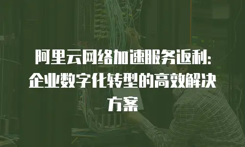 阿里云网络加速服务返利：企业数字化转型的高效解决方案
