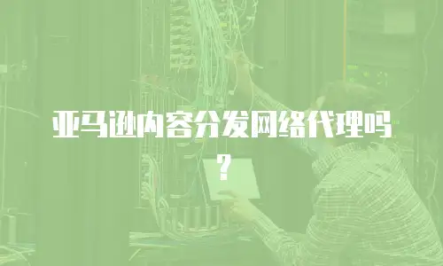 亚马逊内容分发网络代理吗？