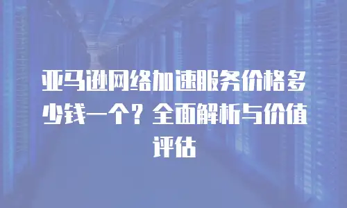 亚马逊网络加速服务价格多少钱一个？全面解析与价值评估