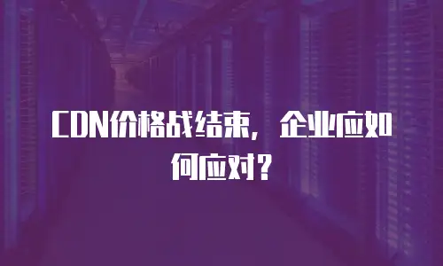 CDN价格战结束，企业应如何应对？