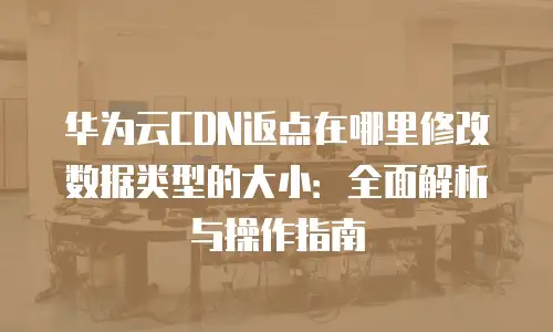 华为云CDN返点在哪里修改数据类型的大小：全面解析与操作指南