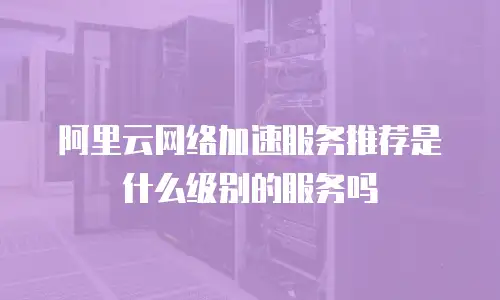 阿里云网络加速服务推荐是什么级别的服务吗