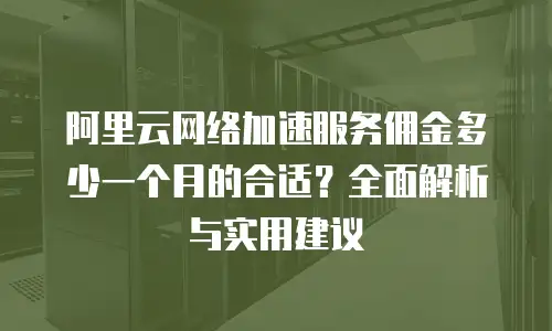 阿里云网络加速服务佣金多少一个月的合适？全面解析与实用建议