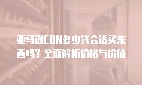 亚马逊CDN多少钱合适买东西吗？全面解析价格与价值