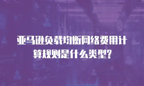 亚马逊负载均衡网络费用计算规则是什么类型?