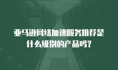 亚马逊网络加速服务推荐是什么级别的产品吗？