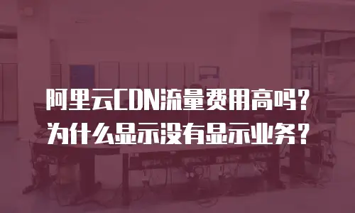 阿里云CDN流量费用高吗？为什么显示没有显示业务？