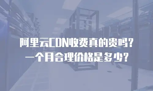 阿里云CDN收费真的贵吗？一个月合理价格是多少？