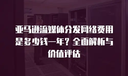 亚马逊流媒体分发网络费用是多少钱一年？全面解析与价值评估
