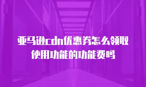 亚马逊cdn优惠券怎么领取使用功能的功能费吗
