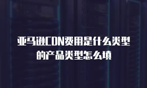 亚马逊CDN费用是什么类型的产品类型怎么填