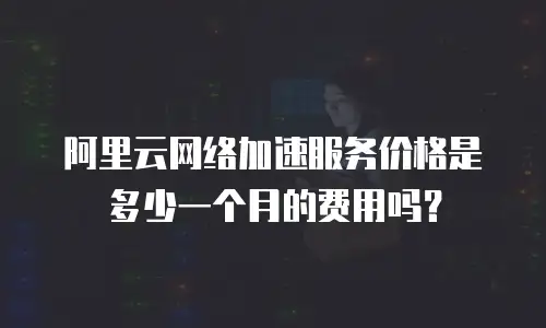 阿里云网络加速服务价格是多少一个月的费用吗？