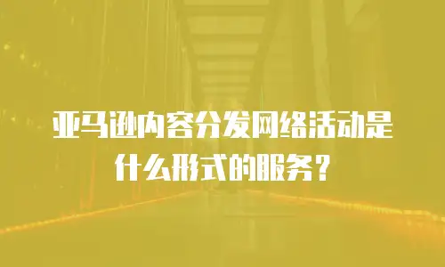 亚马逊内容分发网络活动是什么形式的服务？