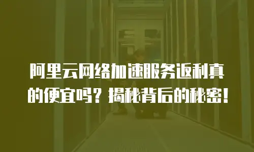 阿里云网络加速服务返利真的便宜吗？揭秘背后的秘密！