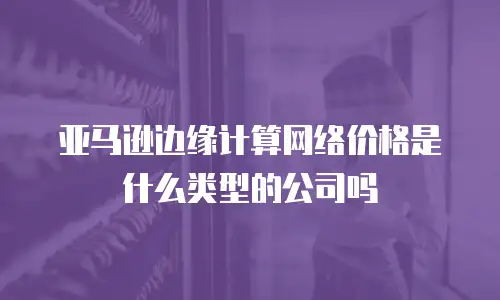 亚马逊边缘计算网络价格是什么类型的公司吗