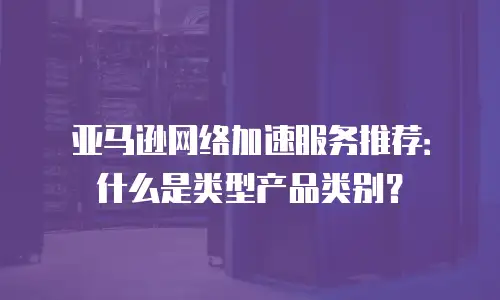 亚马逊网络加速服务推荐：什么是类型产品类别？