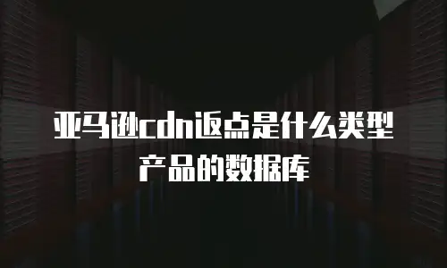 亚马逊cdn返点是什么类型产品的数据库