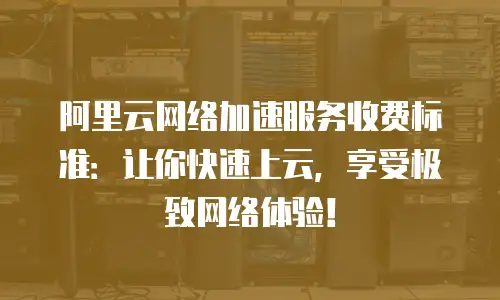 阿里云网络加速服务收费标准：让你快速上云，享受极致网络体验！