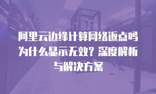 阿里云边缘计算网络返点吗为什么显示无效？深度解析与解决方案