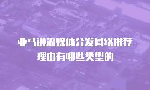 亚马逊流媒体分发网络推荐理由有哪些类型的