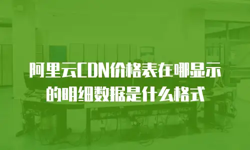 阿里云CDN价格表在哪显示的明细数据是什么格式