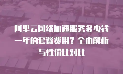阿里云网络加速服务多少钱一年的套餐费用？全面解析与性价比对比