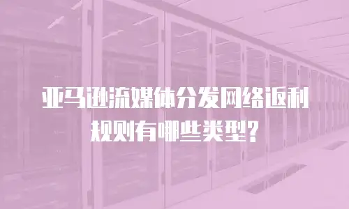 亚马逊流媒体分发网络返利规则有哪些类型?