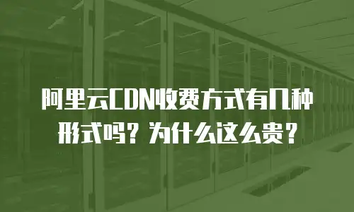 阿里云CDN收费方式有几种形式吗？为什么这么贵？