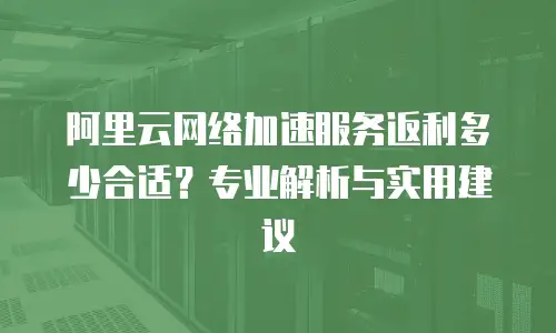 阿里云网络加速服务返利多少合适？专业解析与实用建议