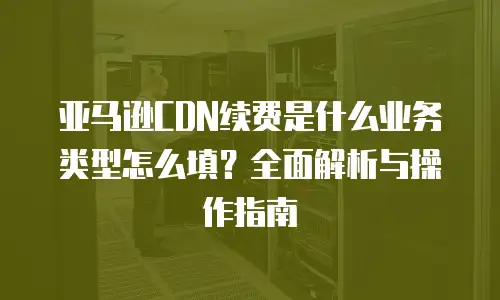 亚马逊CDN续费是什么业务类型怎么填？全面解析与操作指南