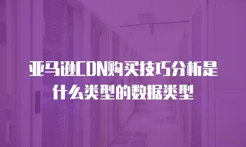 亚马逊CDN购买技巧分析是什么类型的数据类型