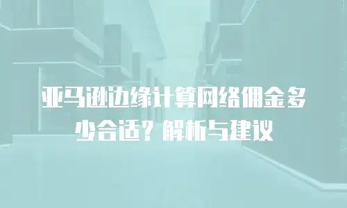 亚马逊边缘计算网络佣金多少合适？解析与建议