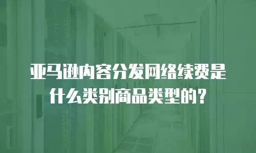 亚马逊内容分发网络续费是什么类别商品类型的？