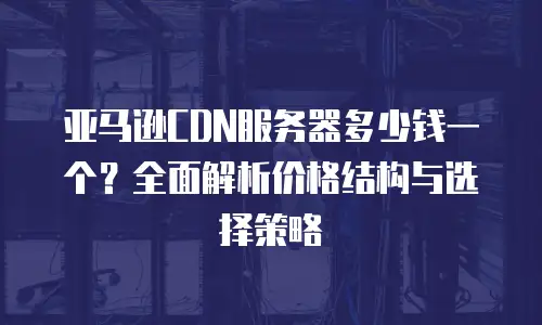 亚马逊CDN服务器多少钱一个？全面解析价格结构与选择策略