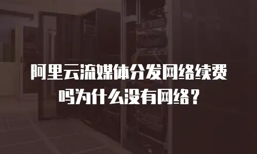 阿里云流媒体分发网络续费吗为什么没有网络？