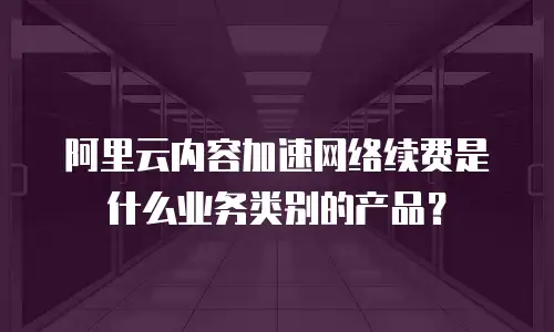 阿里云内容加速网络续费是什么业务类别的产品？