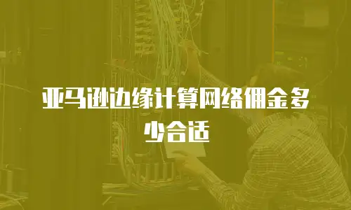 亚马逊边缘计算网络佣金多少合适