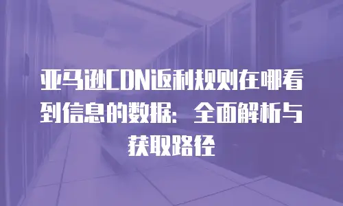 亚马逊CDN返利规则在哪看到信息的数据：全面解析与获取路径