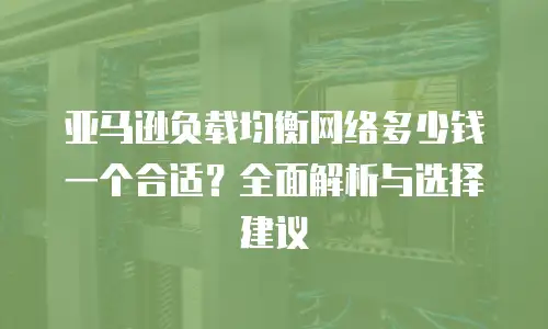 亚马逊负载均衡网络多少钱一个合适？全面解析与选择建议