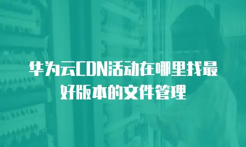 华为云CDN活动在哪里找最好版本的文件管理