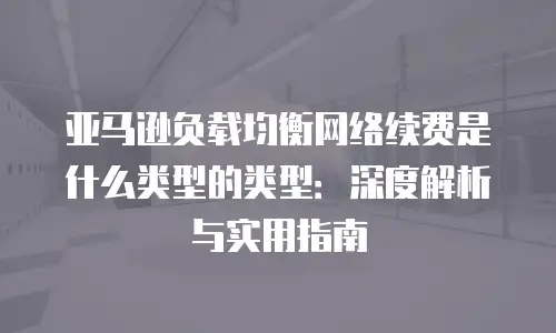 亚马逊负载均衡网络续费是什么类型的类型：深度解析与实用指南