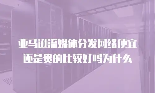 亚马逊流媒体分发网络便宜还是贵的比较好吗为什么