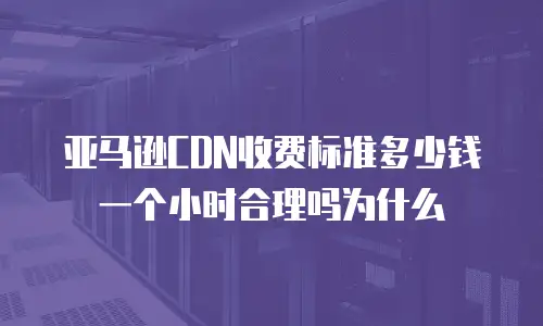亚马逊CDN收费标准多少钱一个小时合理吗为什么