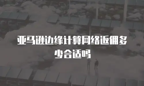亚马逊边缘计算网络返佣多少合适吗