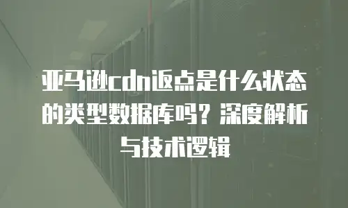 亚马逊cdn返点是什么状态的类型数据库吗？深度解析与技术逻辑