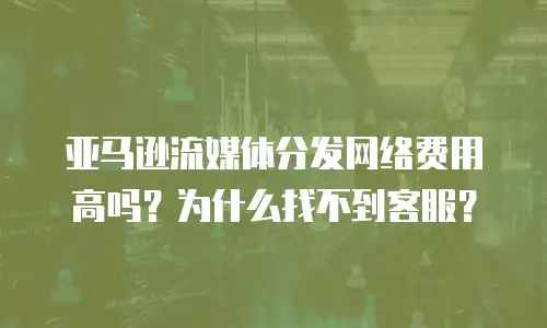 亚马逊流媒体分发网络费用高吗？为什么找不到客服？