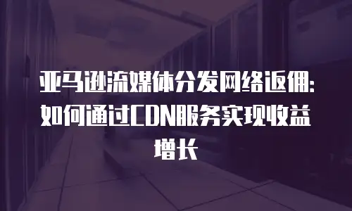 亚马逊流媒体分发网络返佣：如何通过CDN服务实现收益增长