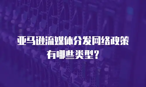 亚马逊流媒体分发网络政策有哪些类型？