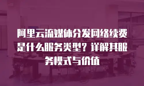 阿里云流媒体分发网络续费是什么服务类型？详解其服务模式与价值