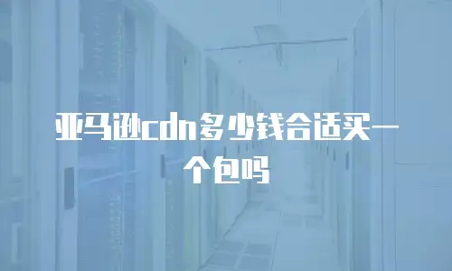 亚马逊cdn多少钱合适买一个包吗